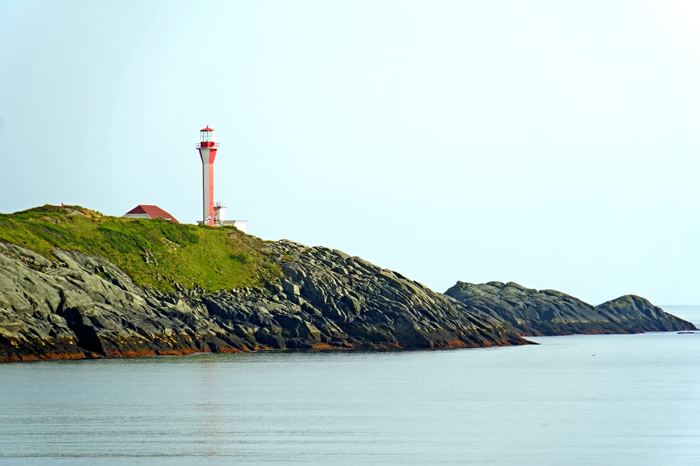 Cape Forchu lighthouse seen from the water, Yarmouth